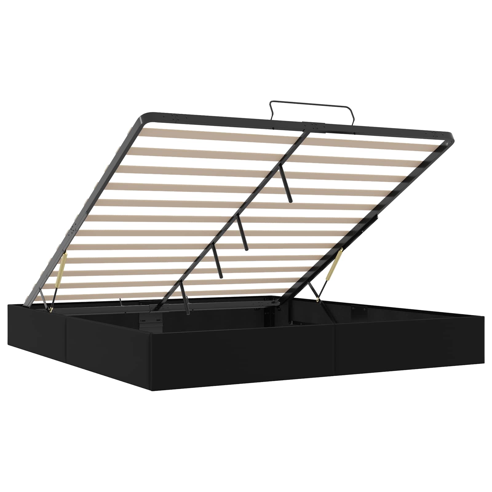 Cadre de lit ottoman Noir King size Simili cuir - XIOS