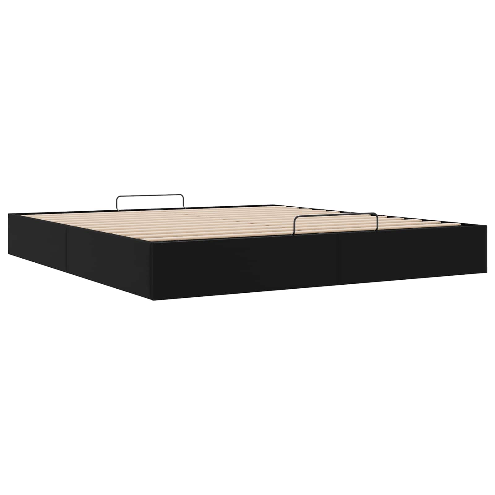 Cadre de lit ottoman Noir King size Simili cuir - XIOS