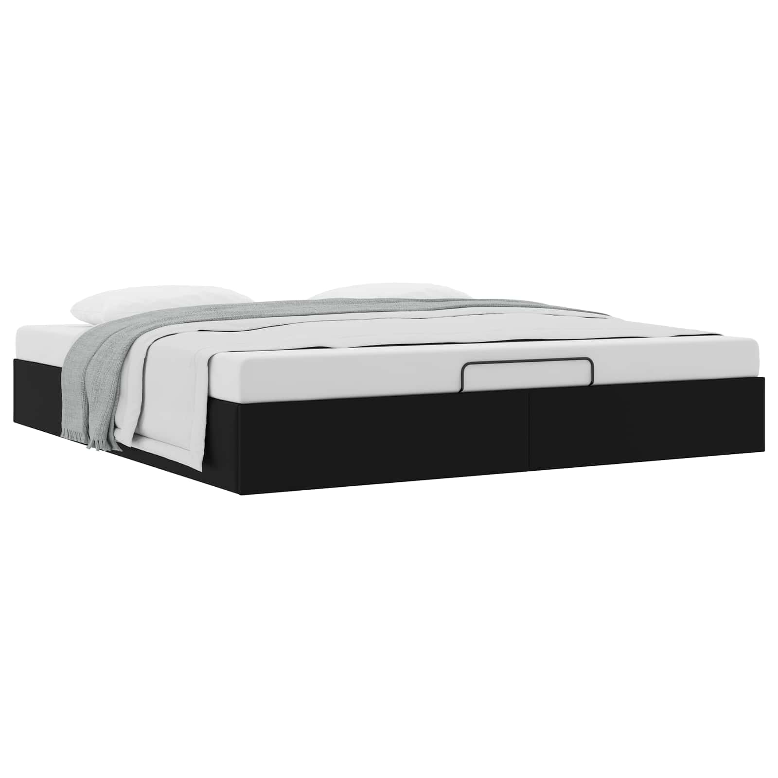 Cadre de lit ottoman Noir King size Simili cuir - XIOS