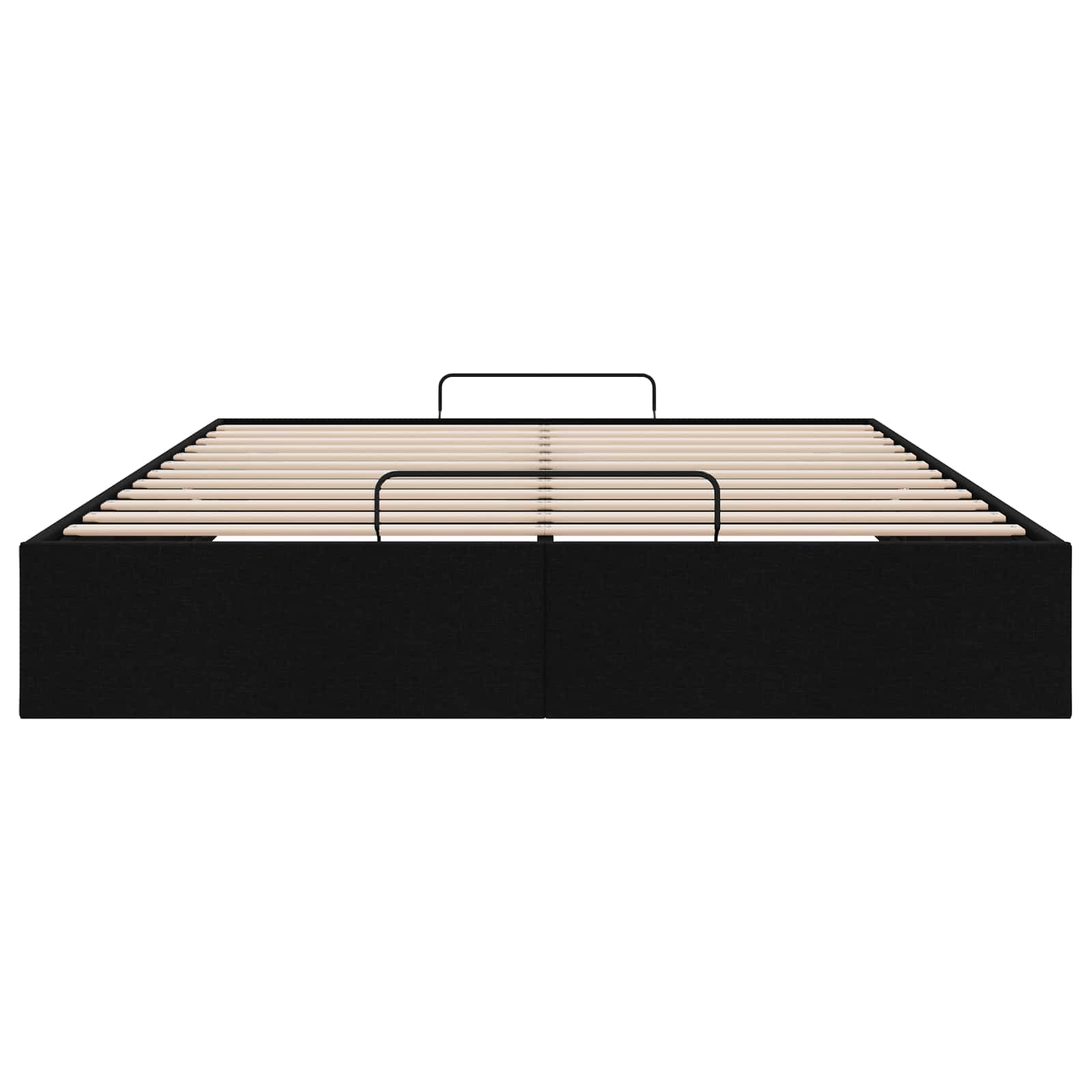 Cadre de lit ottoman Noir Lit double classique Tissu - XIOS