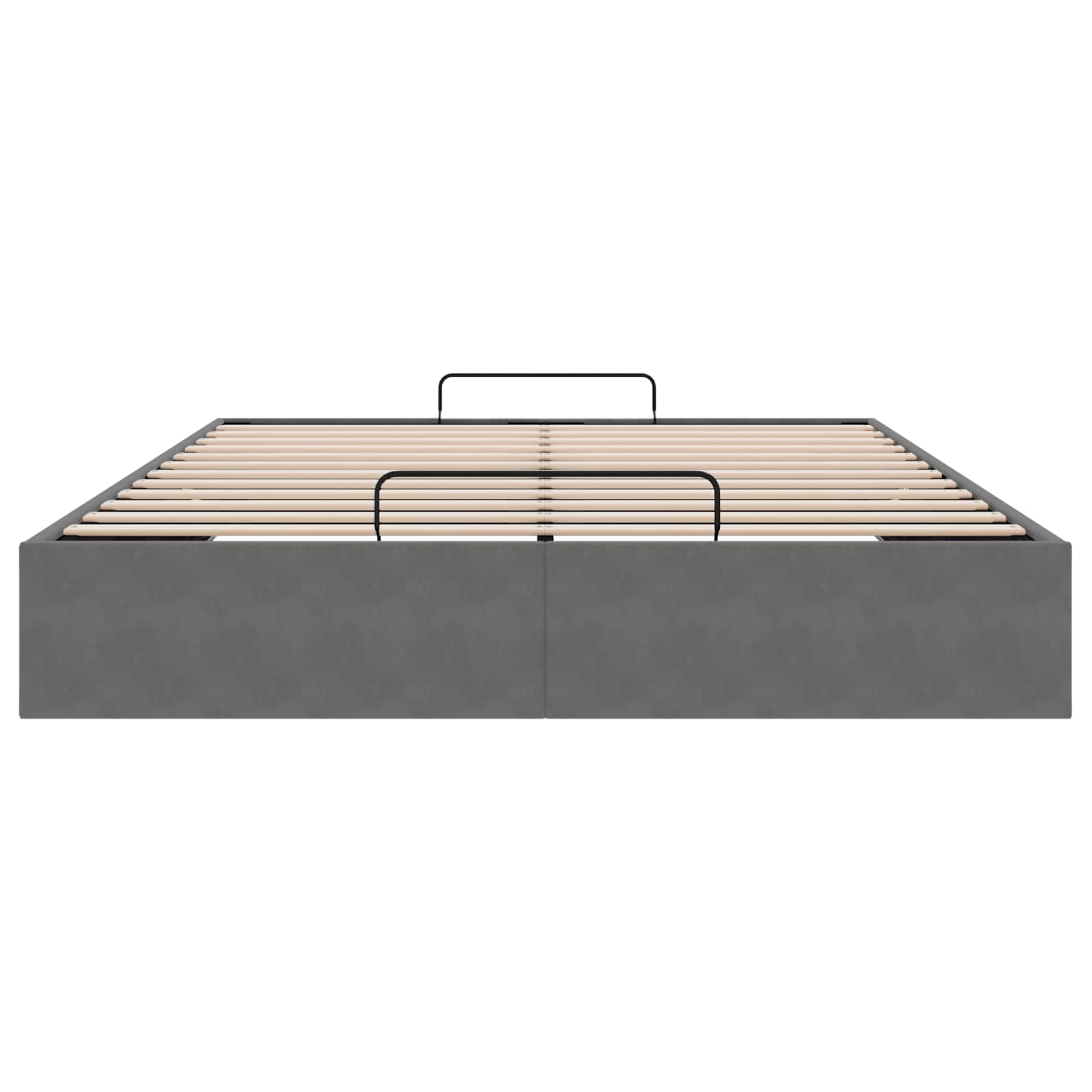 Cadre de lit ottoman Gris foncé Lit double classique Velours - XIOS