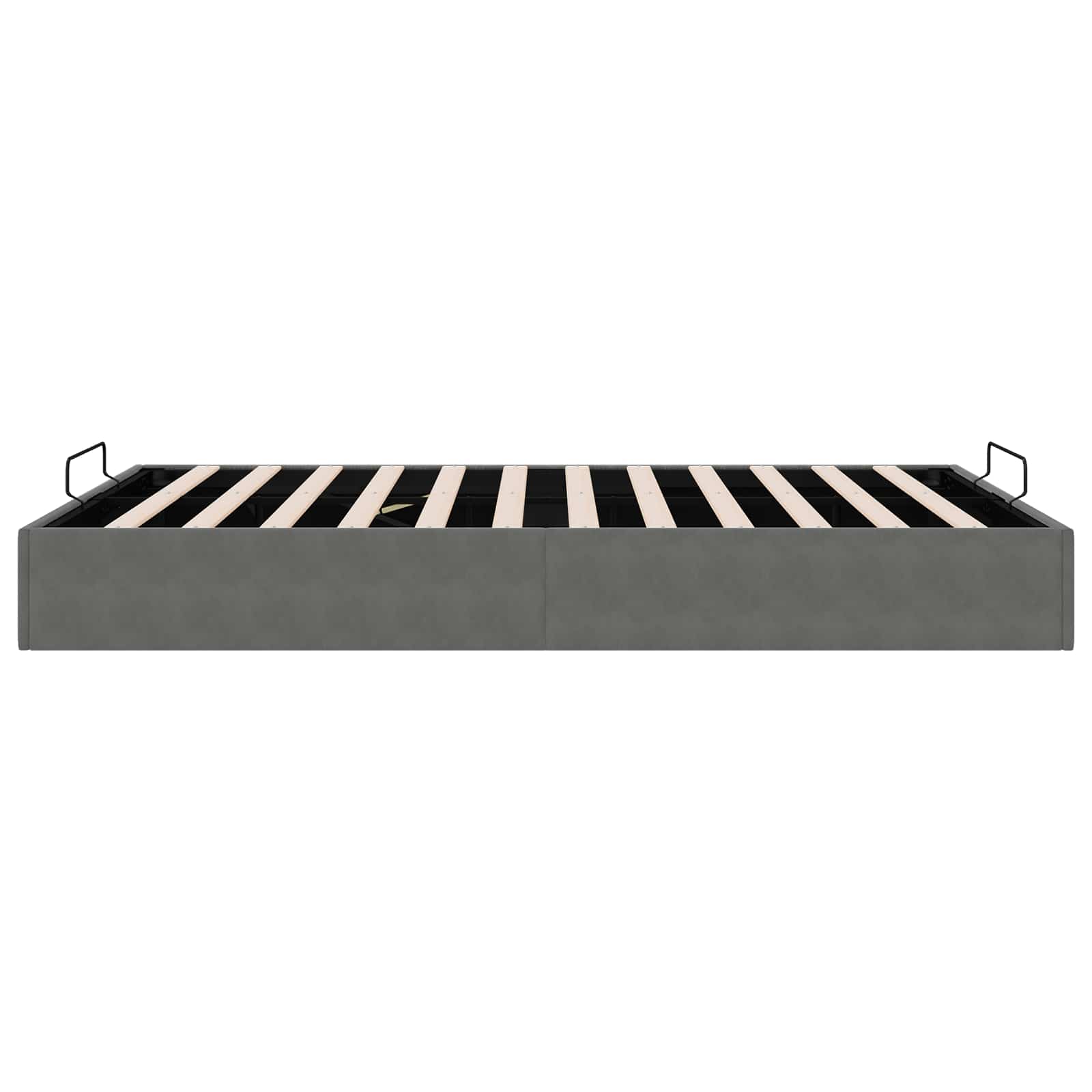Cadre de lit ottoman Gris foncé Lit double classique Velours - XIOS