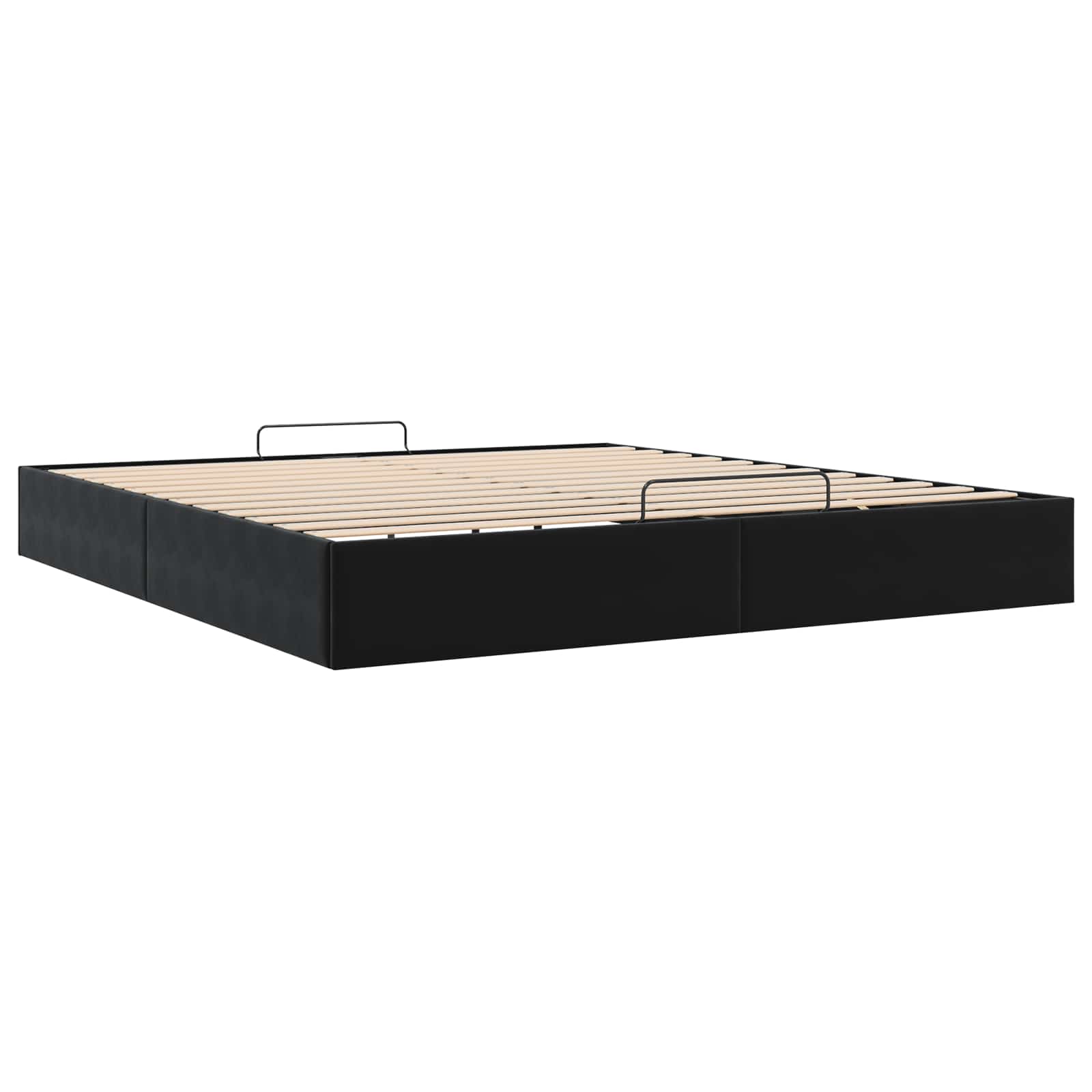 Cadre de lit ottoman Noir King size Velours - XIOS