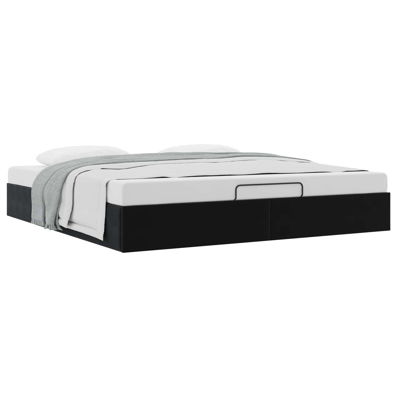 Cadre de lit ottoman Noir King size Velours - XIOS