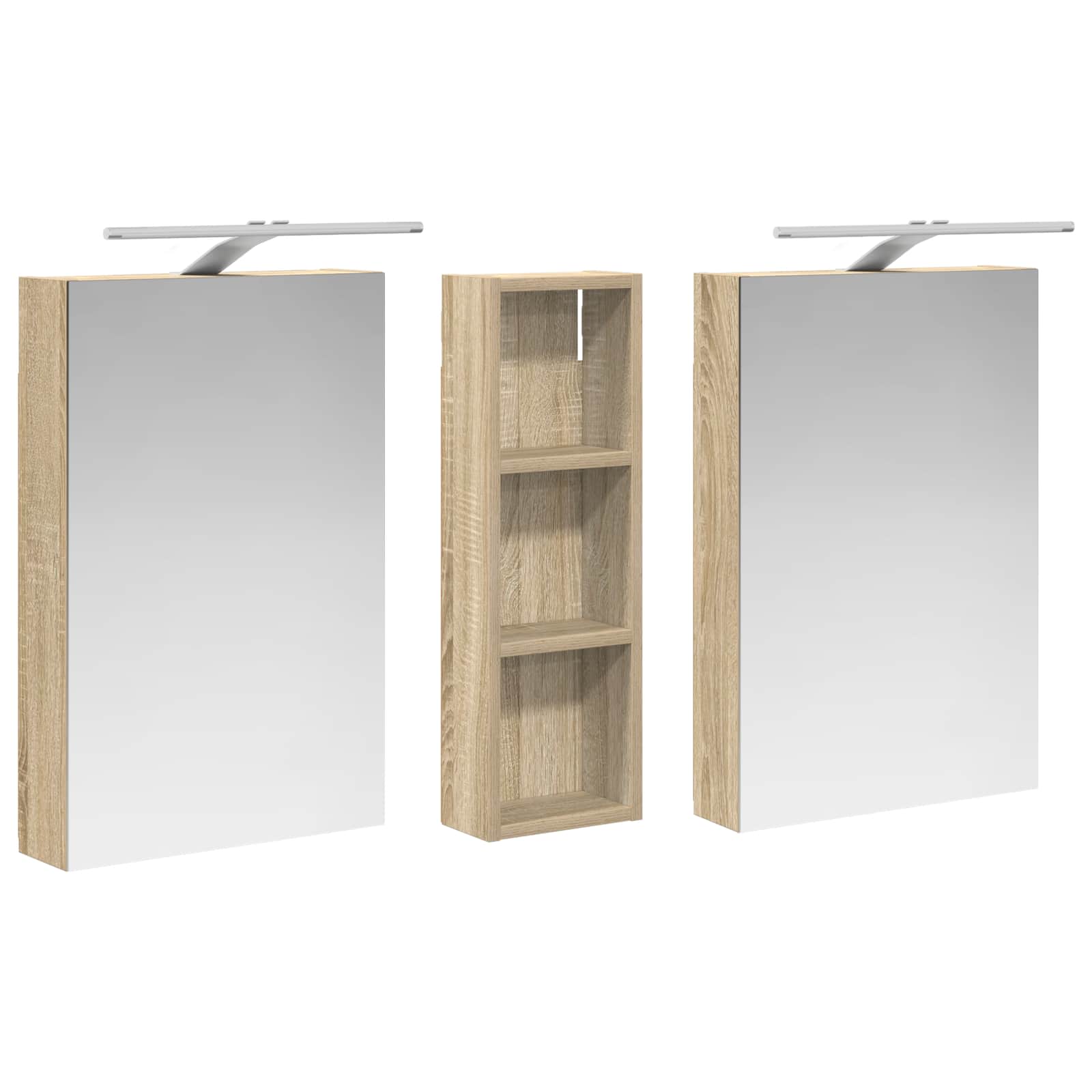 Ensemble de Meubles de Salle de Bain 3 pc 100 x 10,5 x 60,5 cm