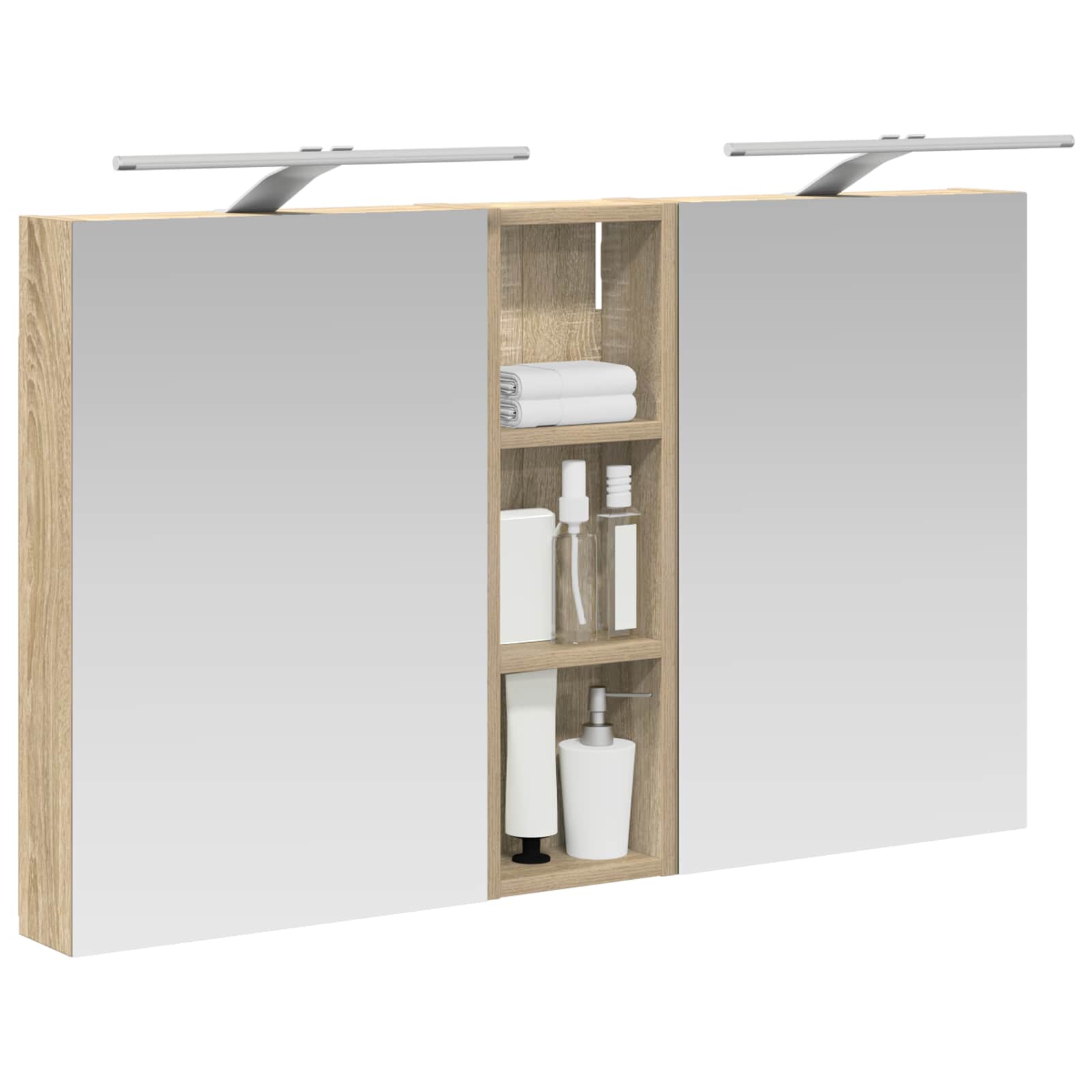 Ensemble de Meubles de Salle de Bain 3 pc 100 x 10,5 x 60,5 cm
