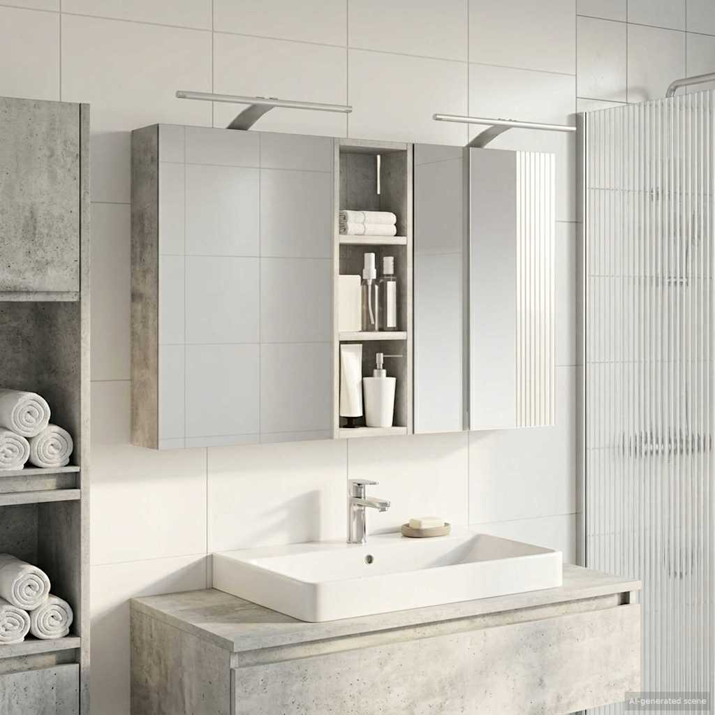 Ensemble de Meubles de Salle de Bain 3 pc 100 x 10,5 x 60,5 cm