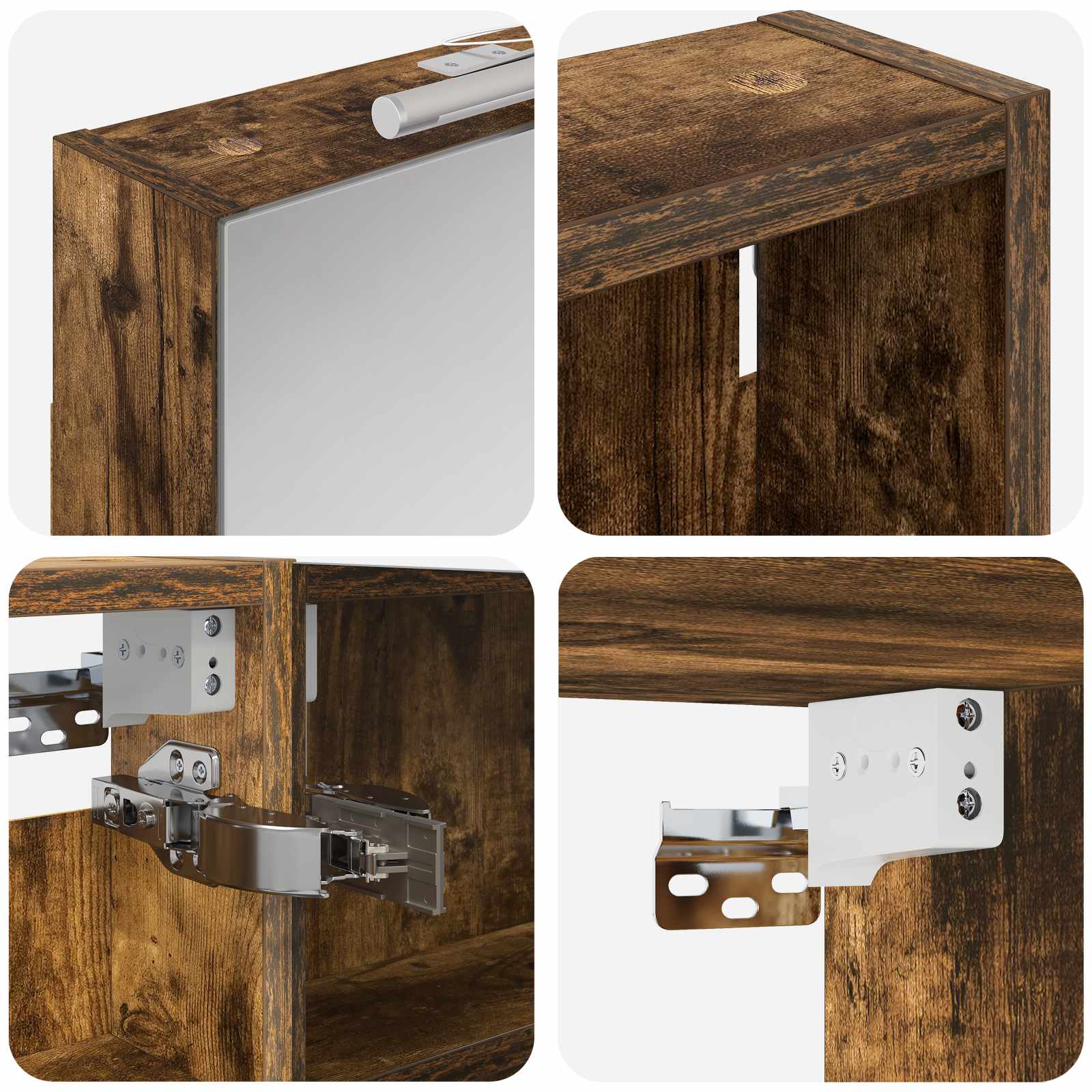 Ensemble de Meubles de Salle de Bain 3 pc 100 x 10,5 x 60,5 cm