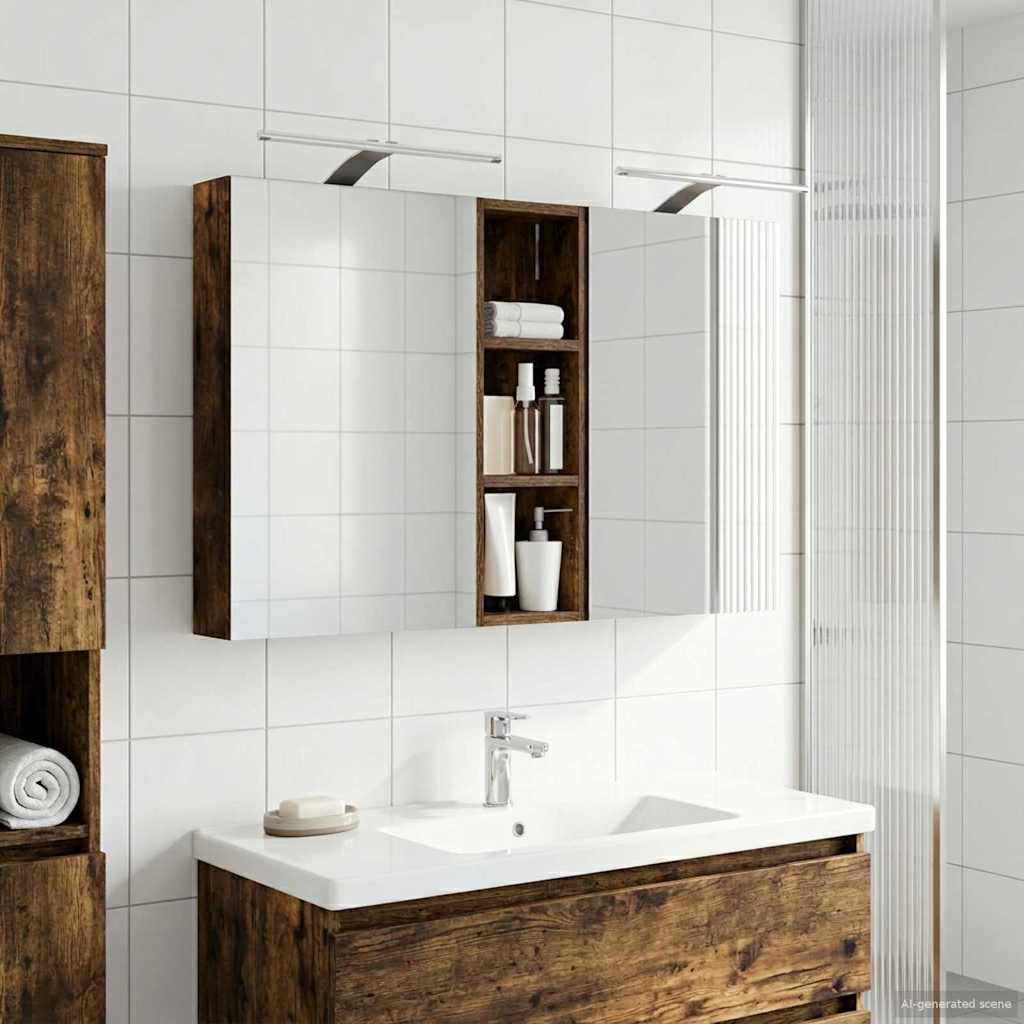 Ensemble de Meubles de Salle de Bain 3 pc 100 x 10,5 x 60,5 cm