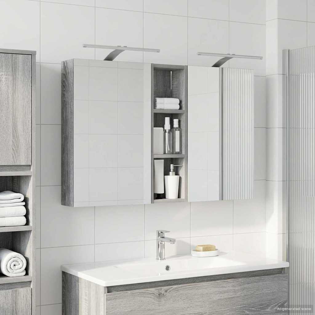 Ensemble de Meubles de Salle de Bain 3 pc 100 x 10,5 x 60,5 cm