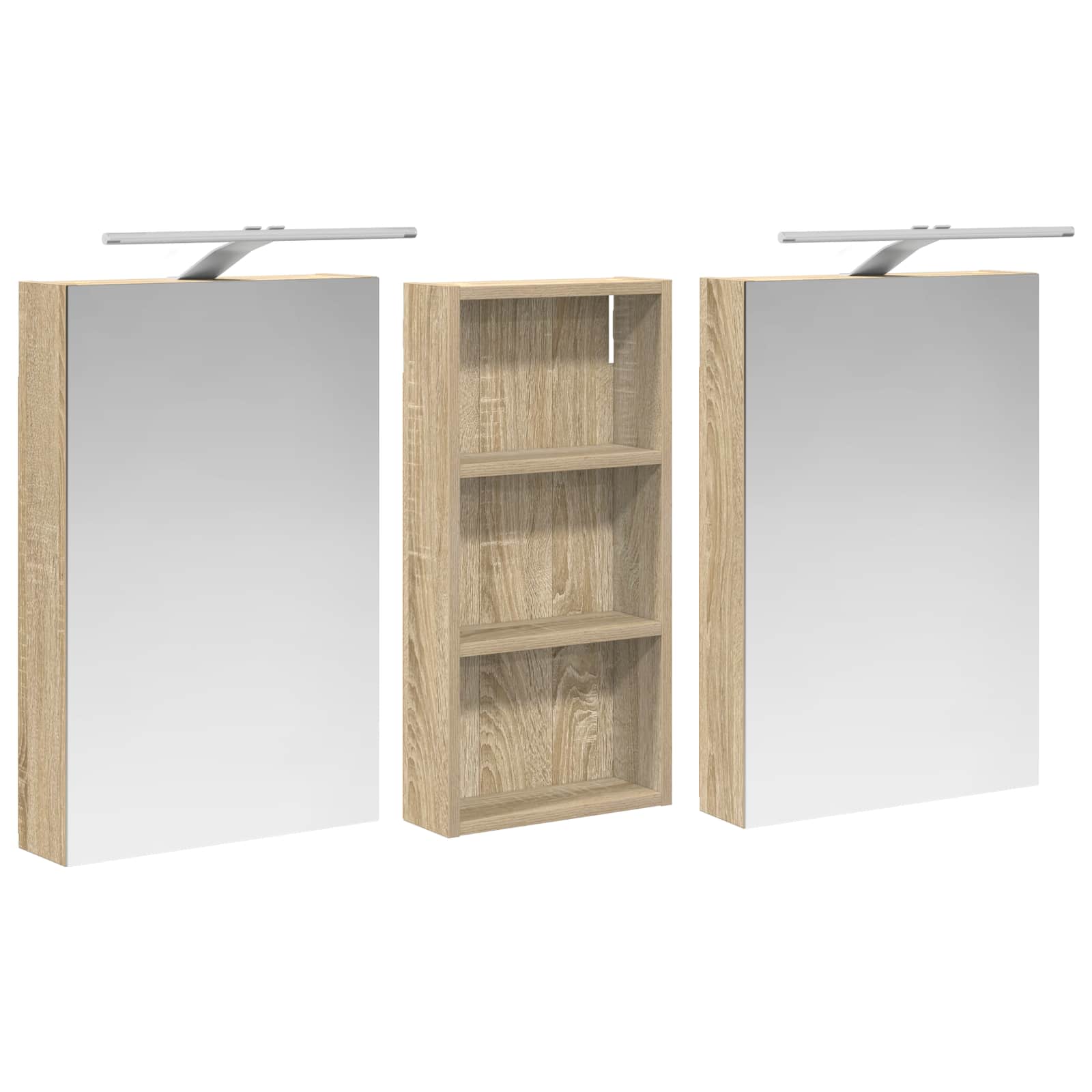 Ensemble de Meubles de Salle de Bain 3 pc 110 x 10,5 x 60,5 cm