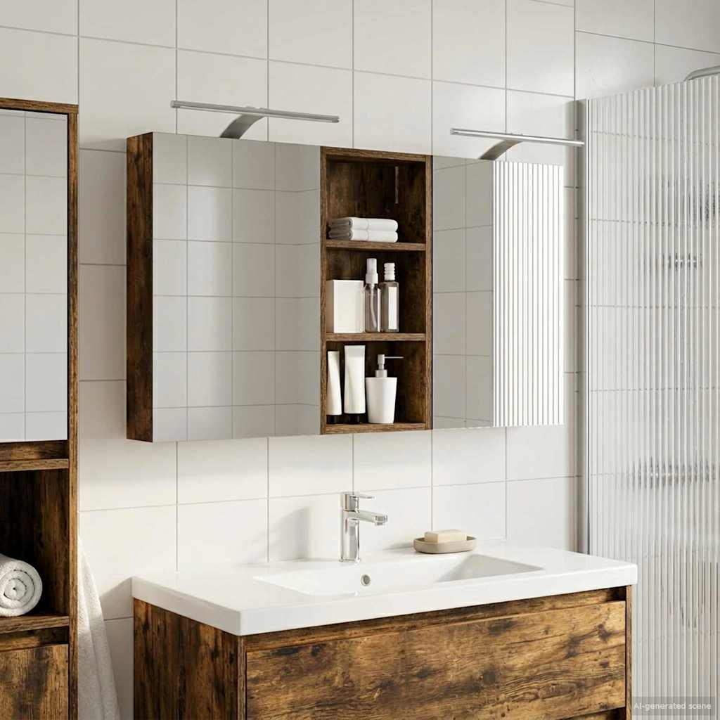 Ensemble de Meubles de Salle de Bain 3 pc 110 x 10,5 x 60,5 cm