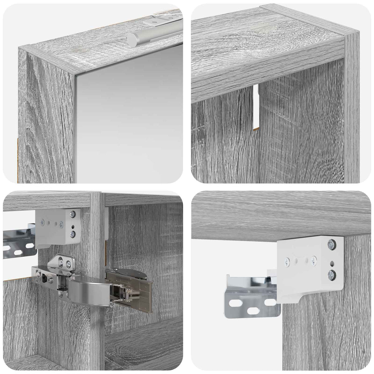 Ensemble de Meubles de Salle de Bain 3 pc 110 x 10,5 x 60,5 cm