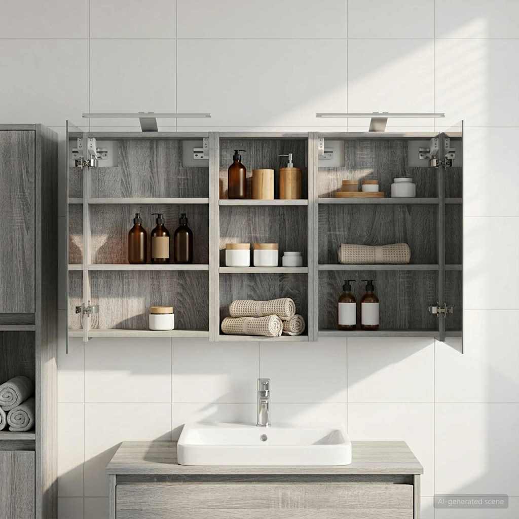 Ensemble de Meubles de Salle de Bain 3 pc 110 x 10,5 x 60,5 cm