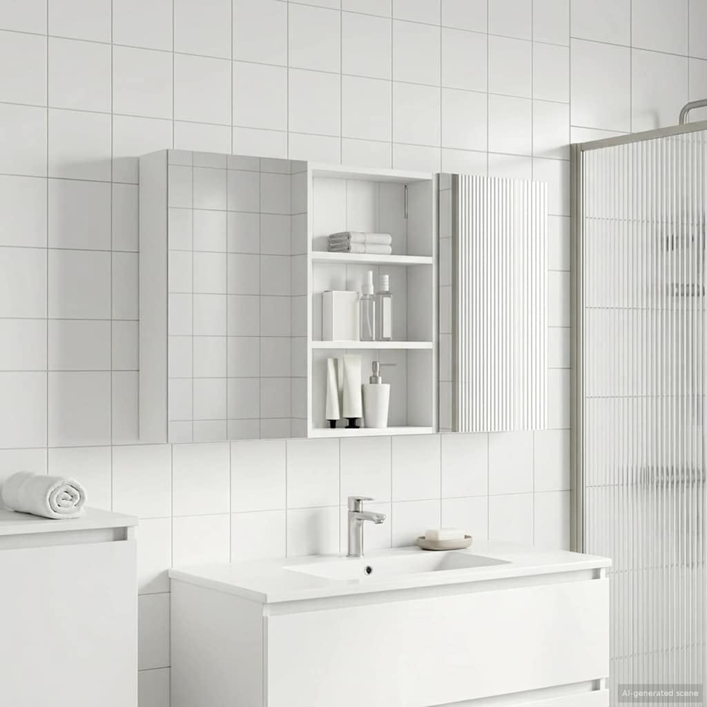 Ensemble de Meubles de Salle de Bain 3 pc 120 x 10,5 x 60,5 cm
