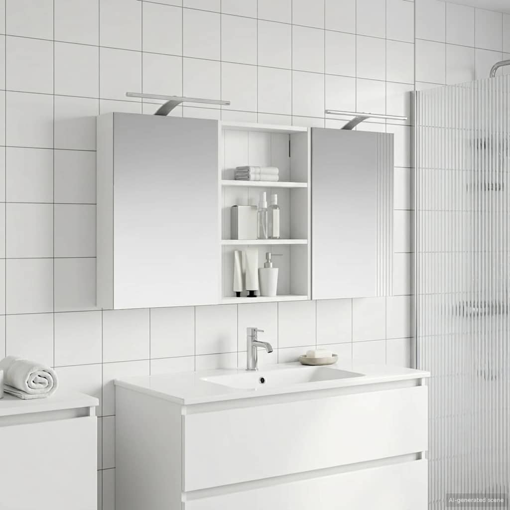 Ensemble de Meubles de Salle de Bain 3 pc 120 x 10,5 x 60,5 cm
