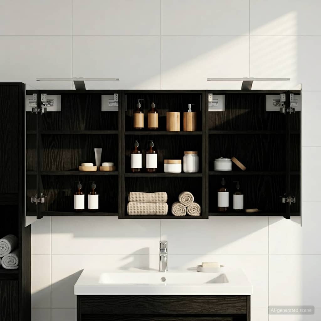 Ensemble de Meubles de Salle de Bain 3 pc 120 x 10,5 x 60,5 cm