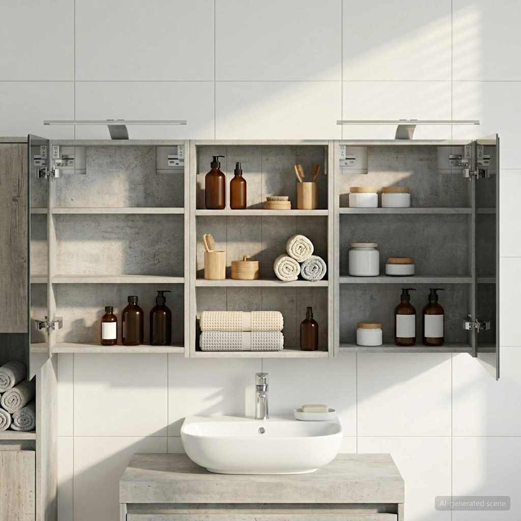 Ensemble de Meubles de Salle de Bain 3 pc 120 x 10,5 x 60,5 cm
