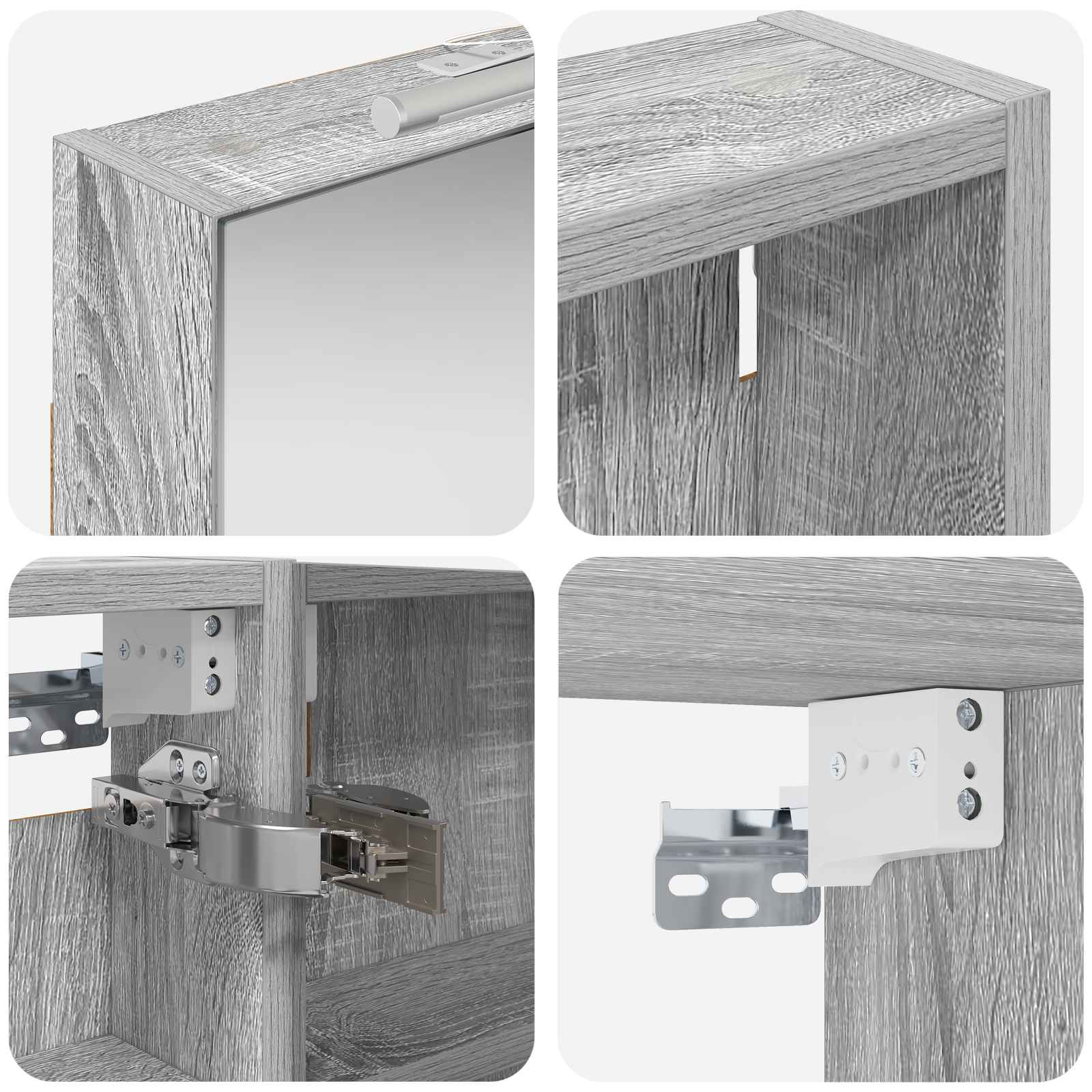 Ensemble de Meubles de Salle de Bain 3 pc 120 x 10,5 x 60,5 cm