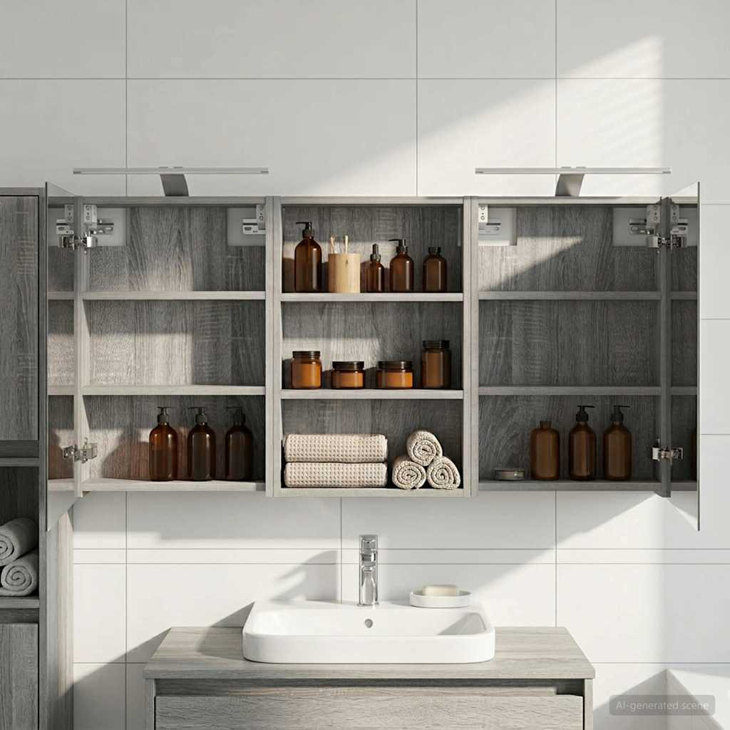 Ensemble de Meubles de Salle de Bain 3 pc 120 x 10,5 x 60,5 cm