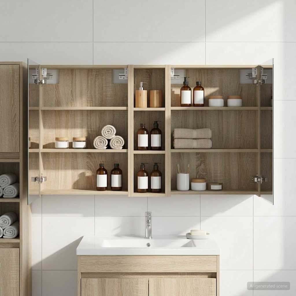 Ensemble de Meubles de Salle de Bain 3 pc 120 x 14,5 x 70 cm - XIOS