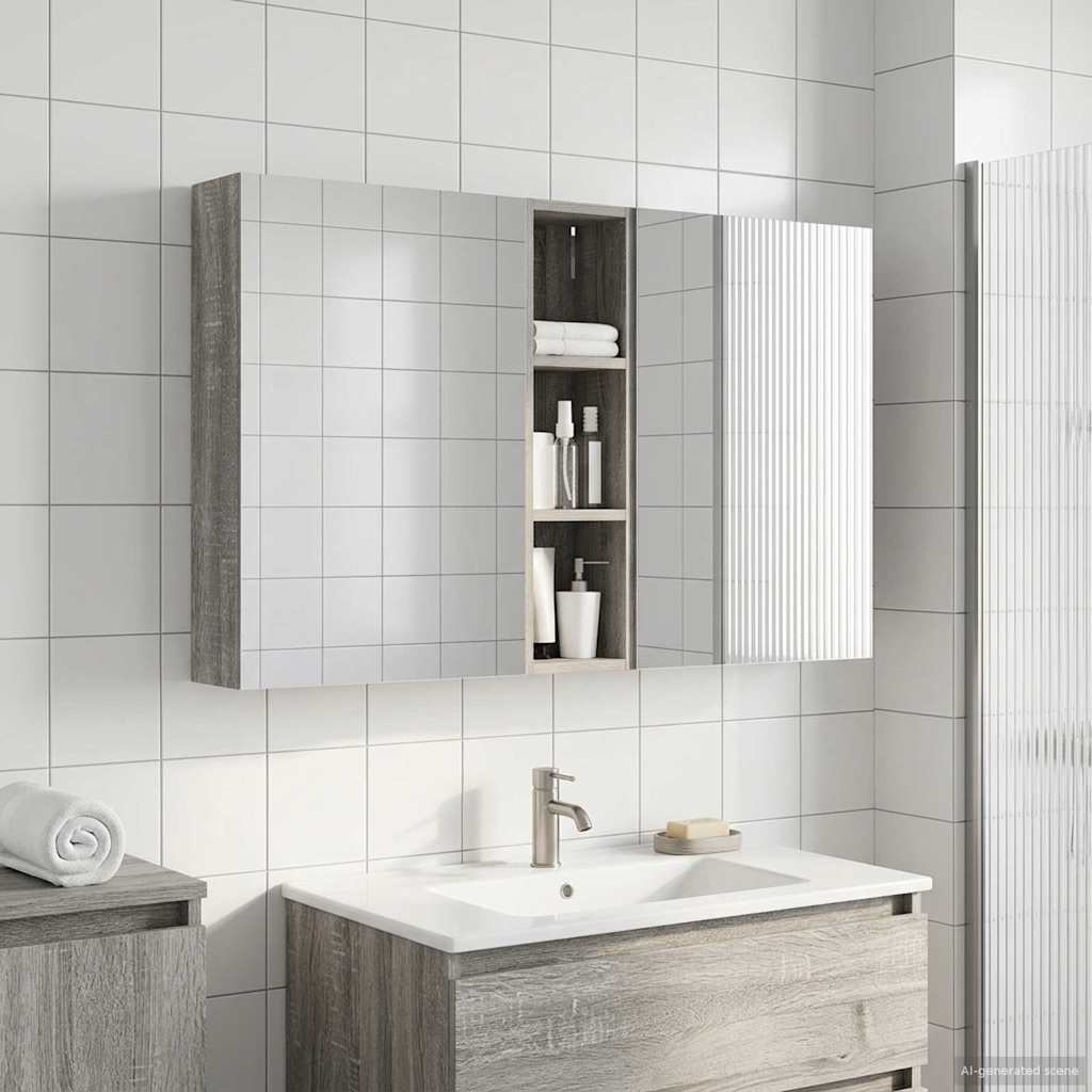 Ensemble de Meubles de Salle de Bain 3 pc 120 x 14,5 x 70 cm - XIOS