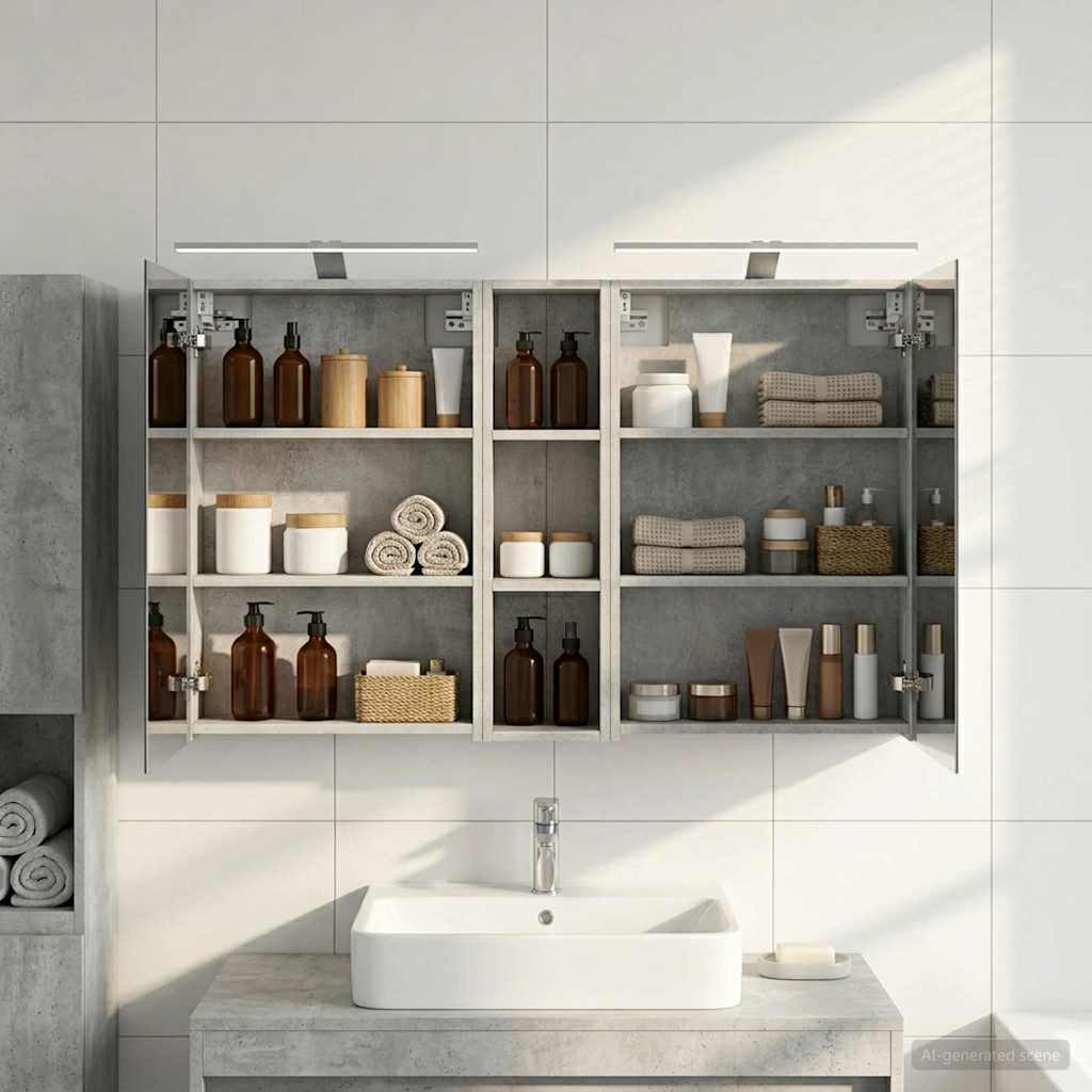 Ensemble de Meubles de Salle de Bain 3 pc 120 x 14,5 x 70 cm - XIOS