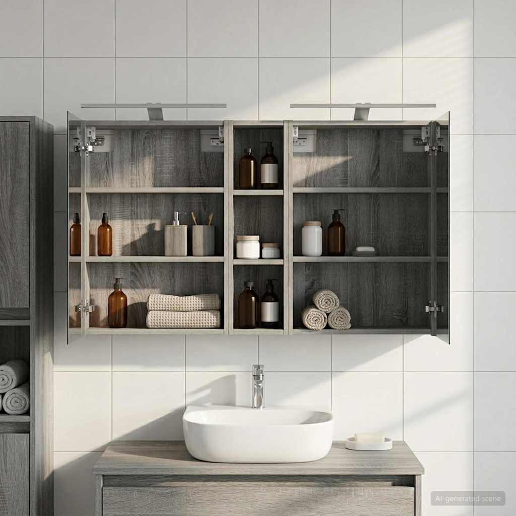 Ensemble de Meubles de Salle de Bain 3 pc 120 x 14,5 x 70 cm