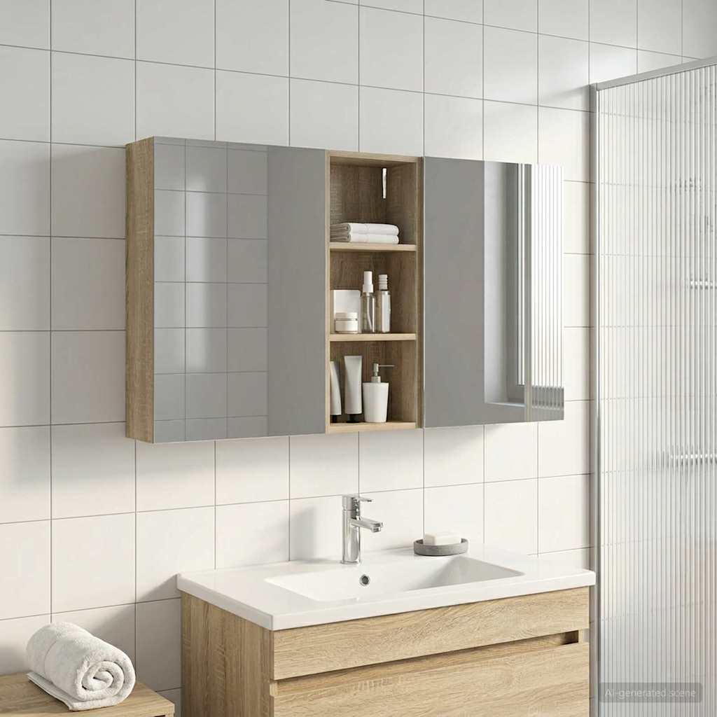 Ensemble de Meubles de Salle de Bain 3 pc 130 x 14,5 x 70 cm - XIOS