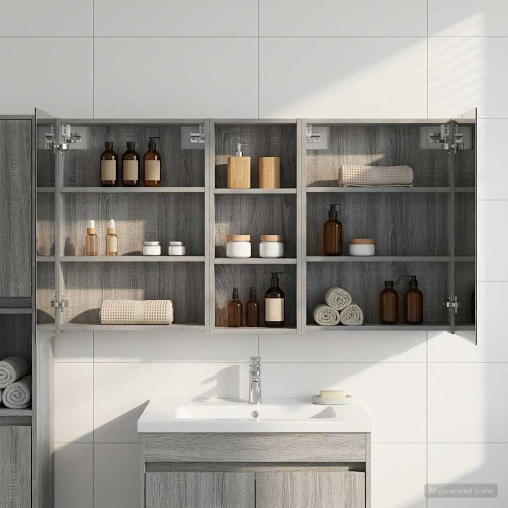 Ensemble de Meubles de Salle de Bain 3 pc 130 x 14,5 x 70 cm - XIOS
