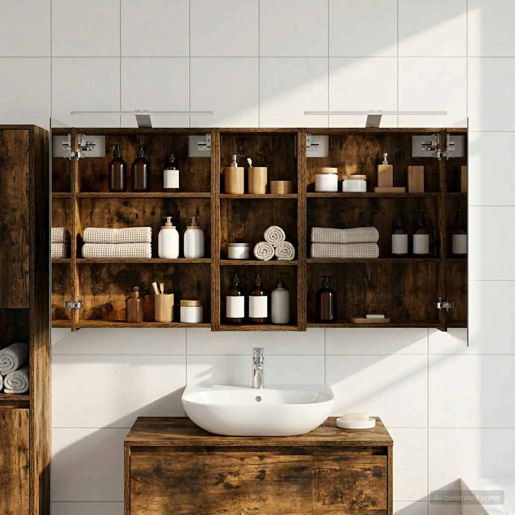 Ensemble de Meubles de Salle de Bain 3 pc 130 x 14,5 x 70 cm - XIOS