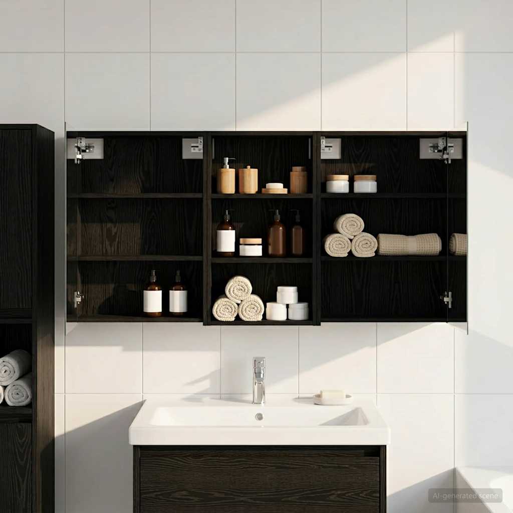 Ensemble de Meubles de Salle de Bain 3 pc 140 x 14,5 x 70 cm