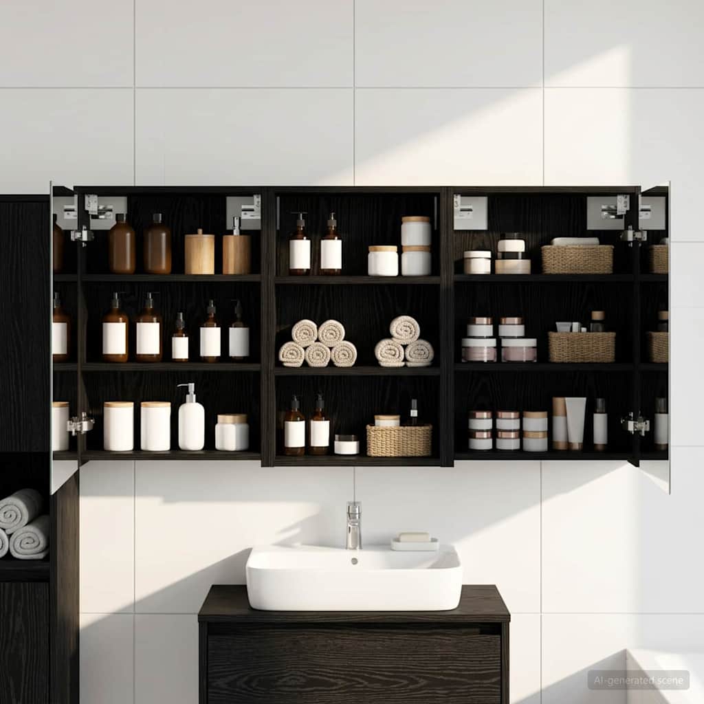 Ensemble de Meubles de Salle de Bain 3 pc 126 x 16 x 62.5 cm