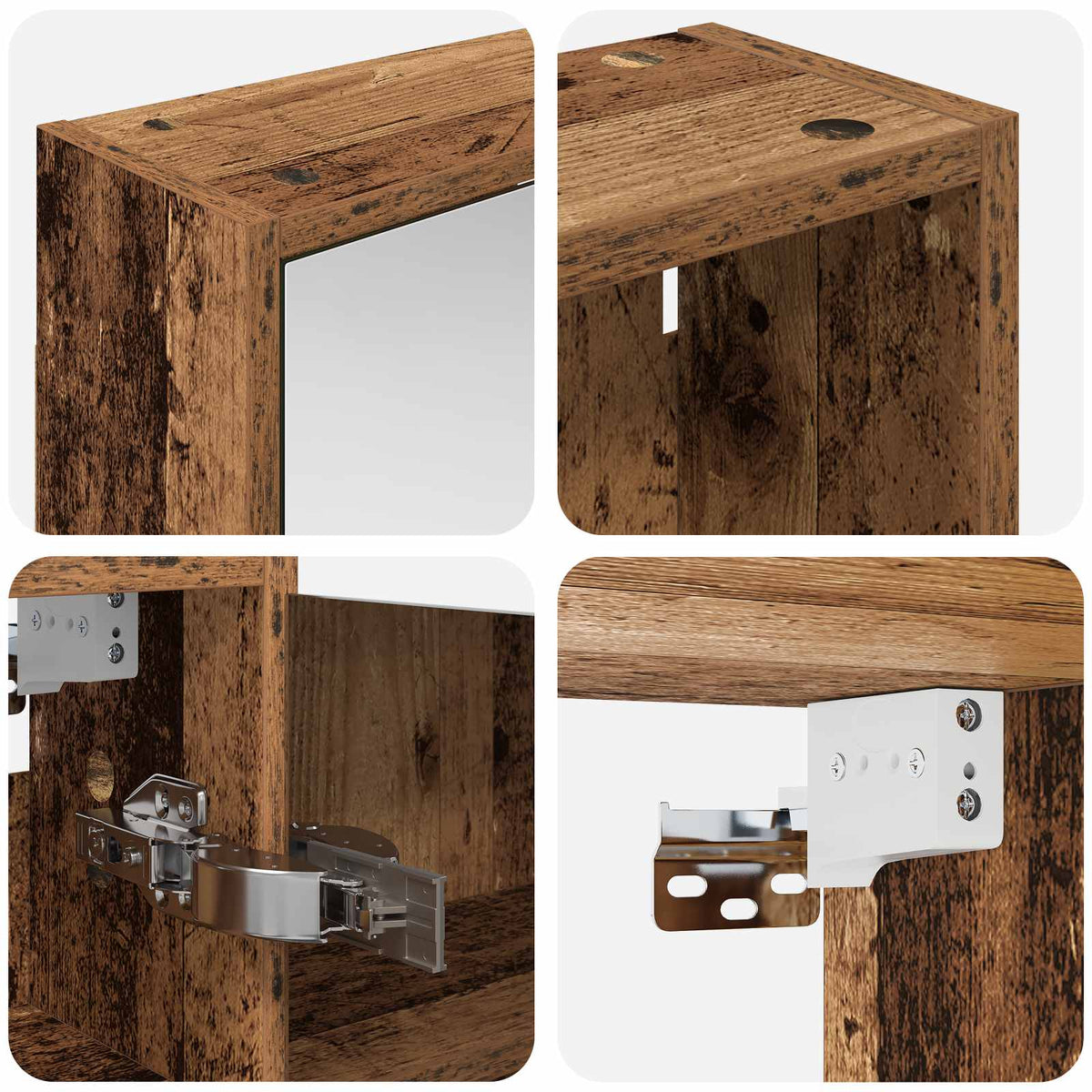 Ensemble de Meubles de Salle de Bain 3 pc 126 x 16 x 62.5 cm