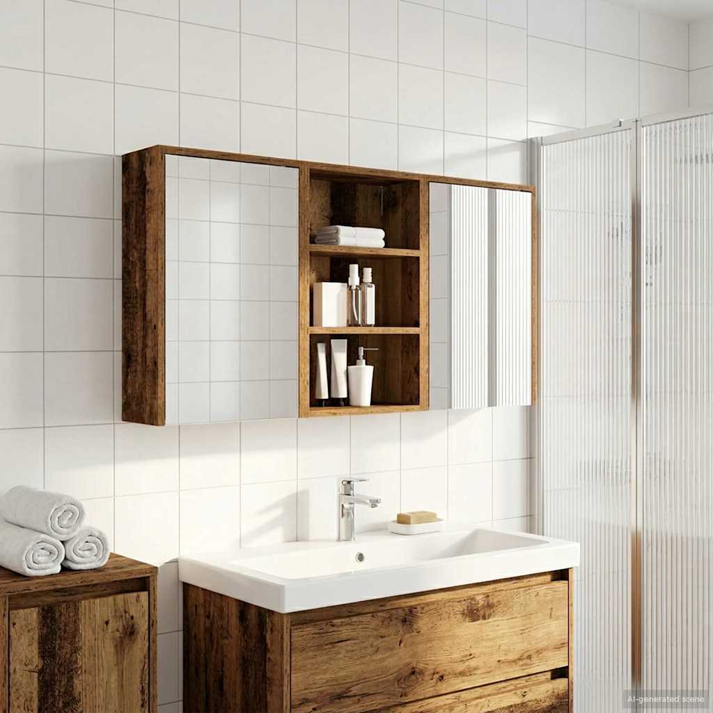 Ensemble de Meubles de Salle de Bain 3 pc 126 x 16 x 62.5 cm