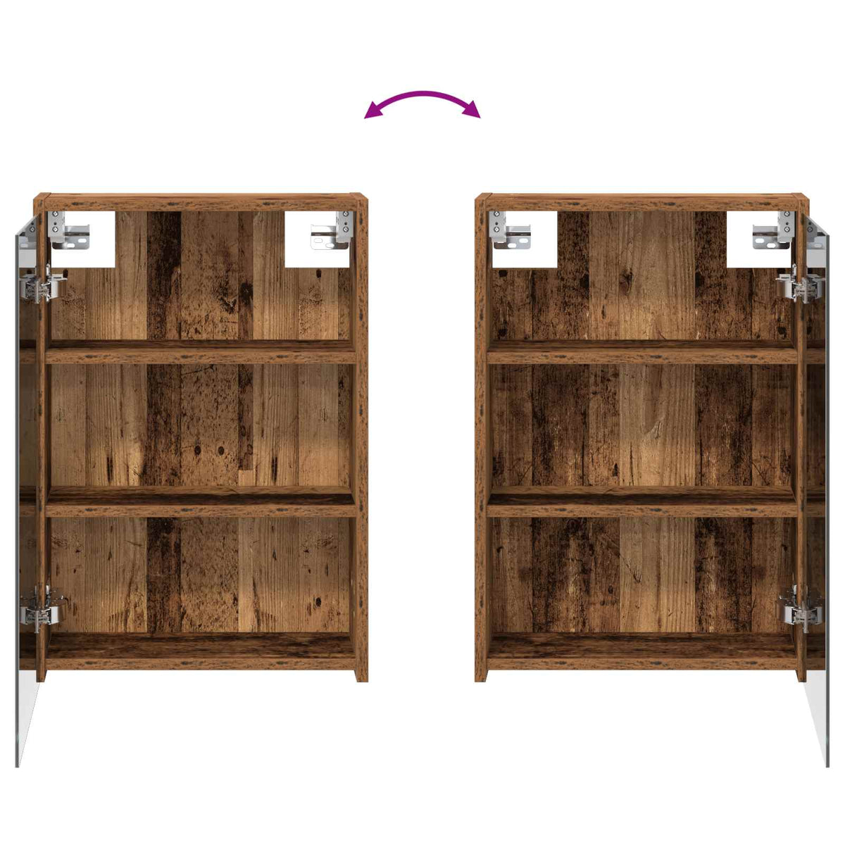 Ensemble de Meubles de Salle de Bain 3 pc 126 x 16 x 62.5 cm