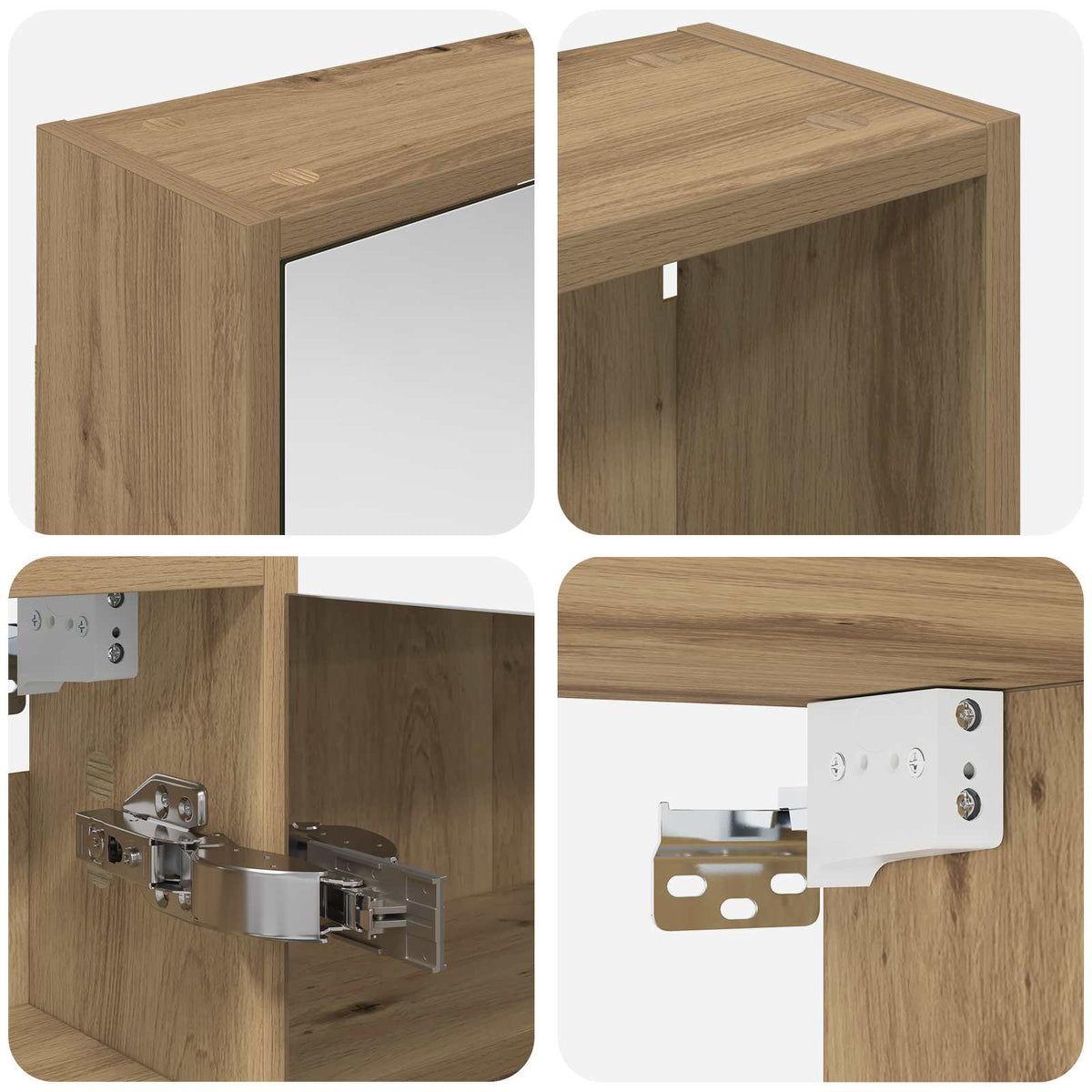 Ensemble de Meubles de Salle de Bain 3 pc 126 x 16 x 62.5 cm