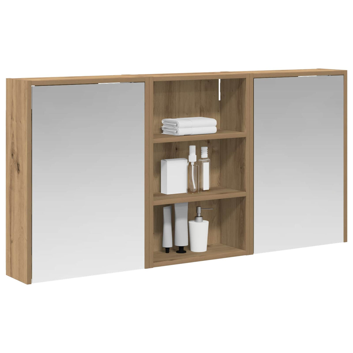 Ensemble de Meubles de Salle de Bain 3 pc 126 x 16 x 62.5 cm