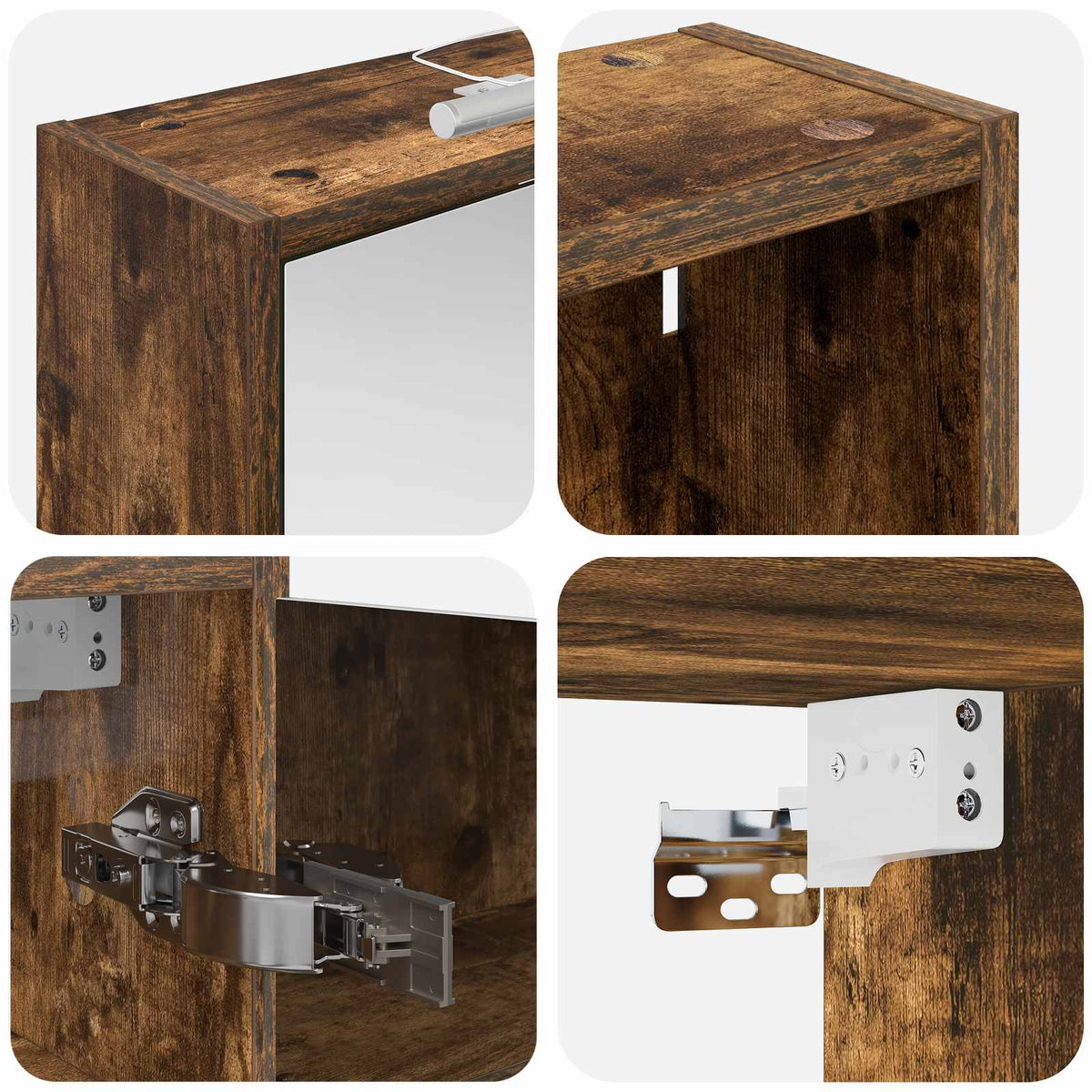 Ensemble de Meubles de Salle de Bain 3 pc 126 x 16 x 62.5 cm