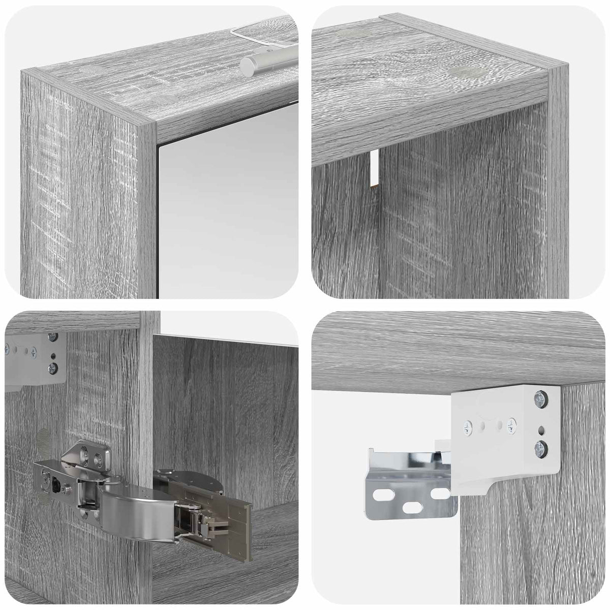 Ensemble de Meubles de Salle de Bain 3 pc 126 x 16 x 62.5 cm