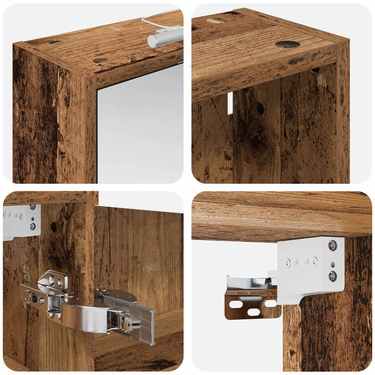 Ensemble de Meubles de Salle de Bain 3 pc 126 x 16 x 62.5 cm