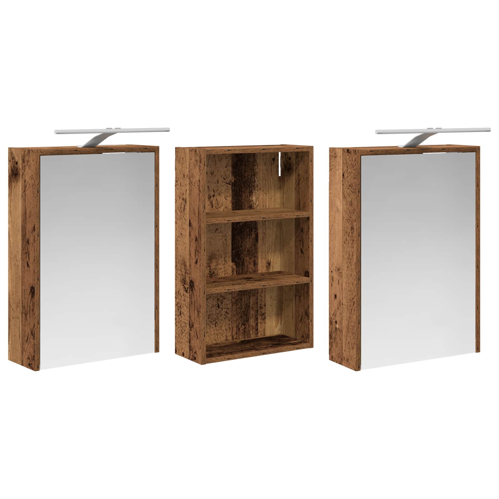 Ensemble de Meubles de Salle de Bain 3 pc 126 x 16 x 62.5 cm
