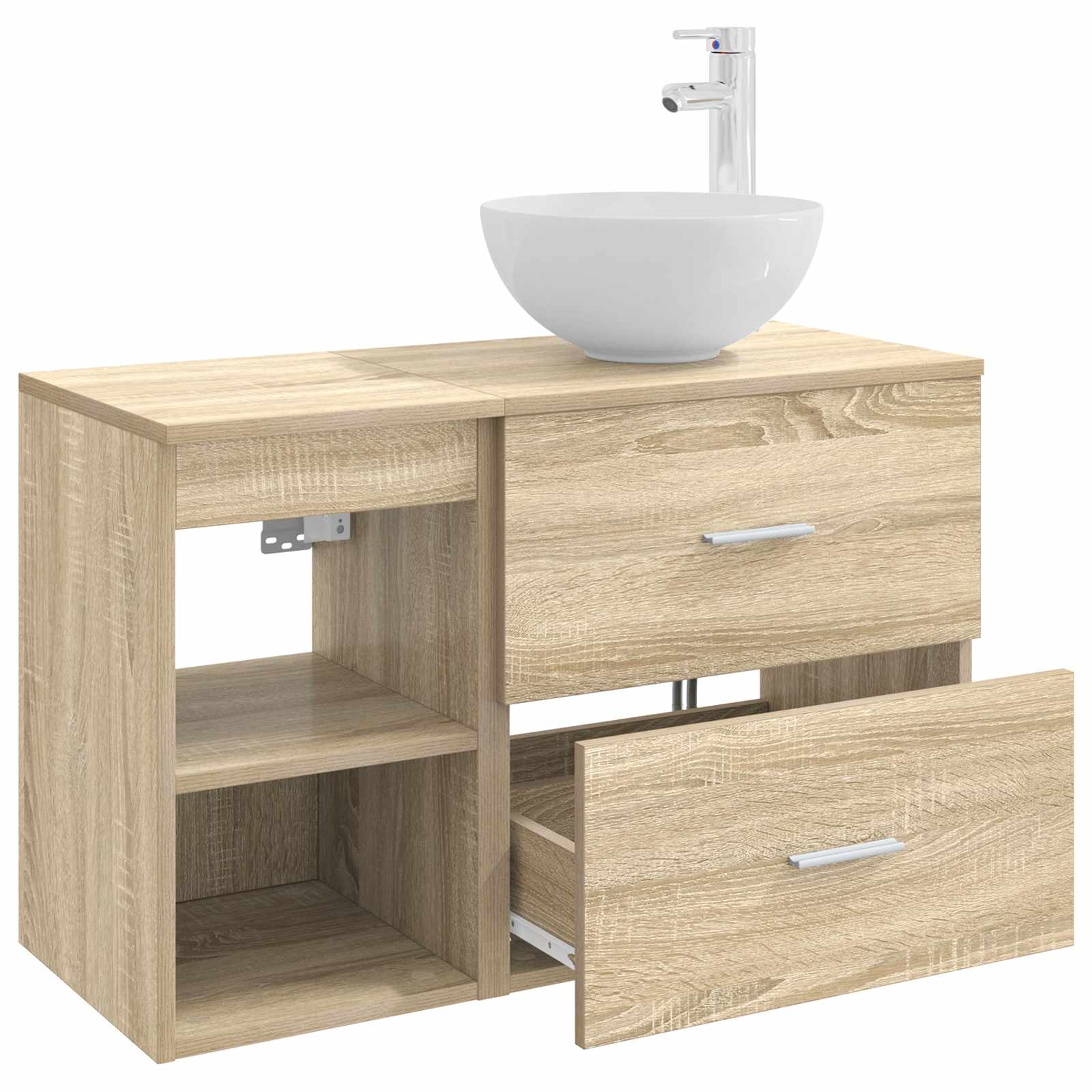 Ensemble de mobilier de salle de bain 2 pc Chêne Sonoma