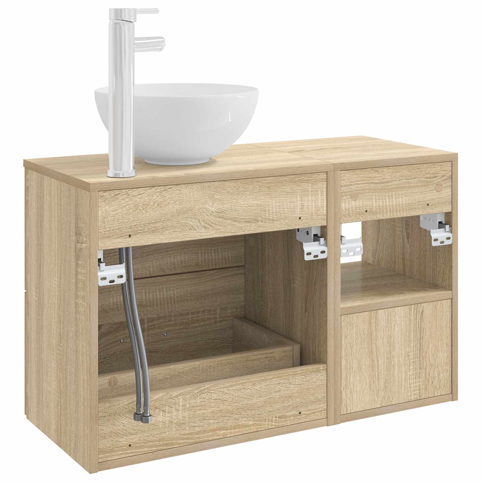 Ensemble de mobilier de salle de bain 2 pc Chêne Sonoma