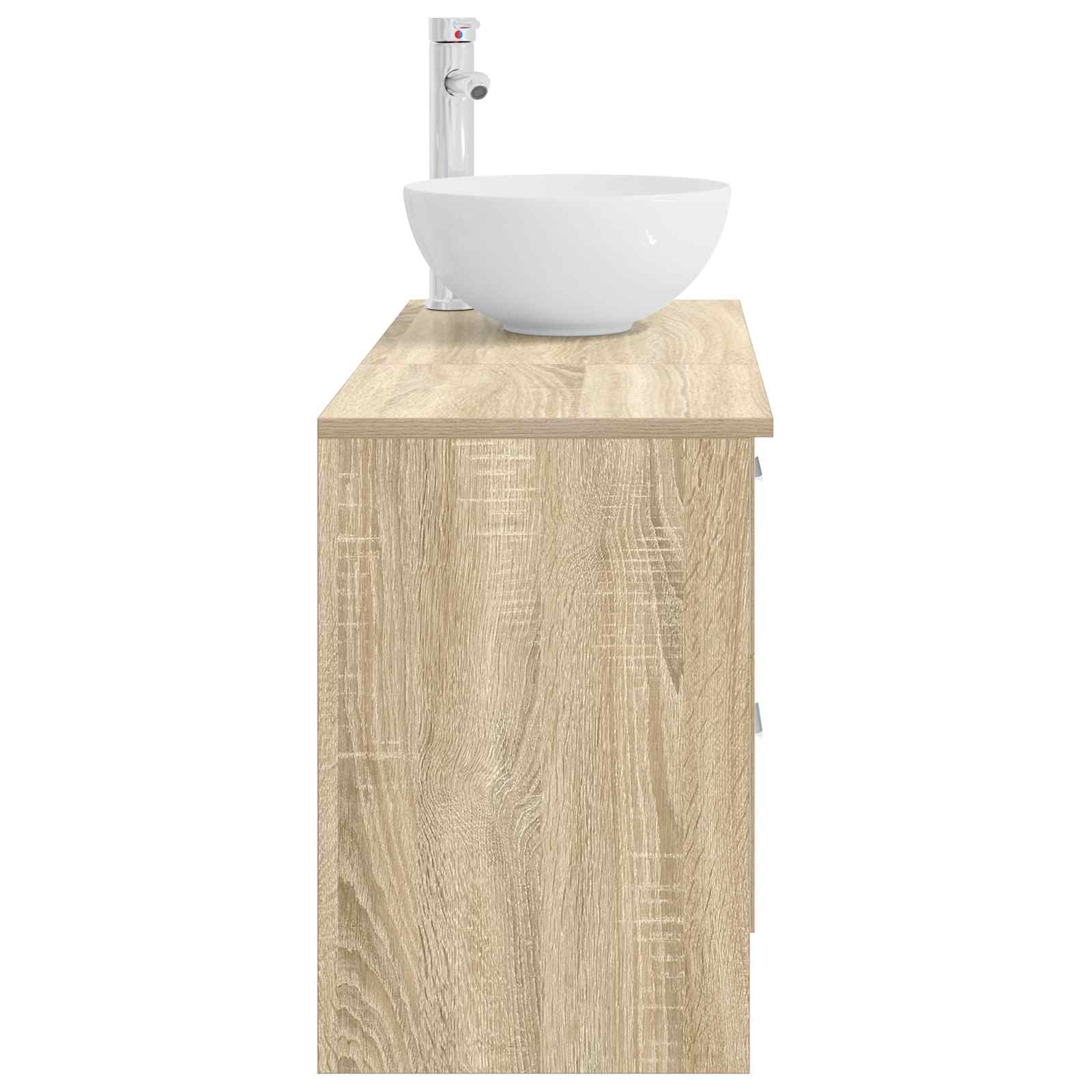 Ensemble de mobilier de salle de bain 2 pc Chêne Sonoma