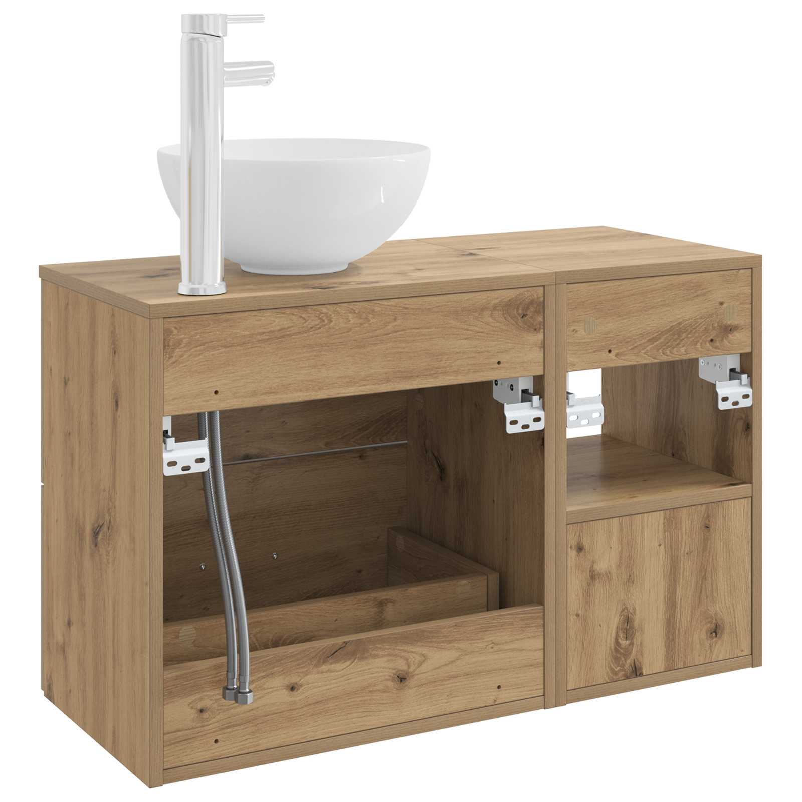 Ensemble de mobilier de salle de bain 2 pc Chêne artisanal