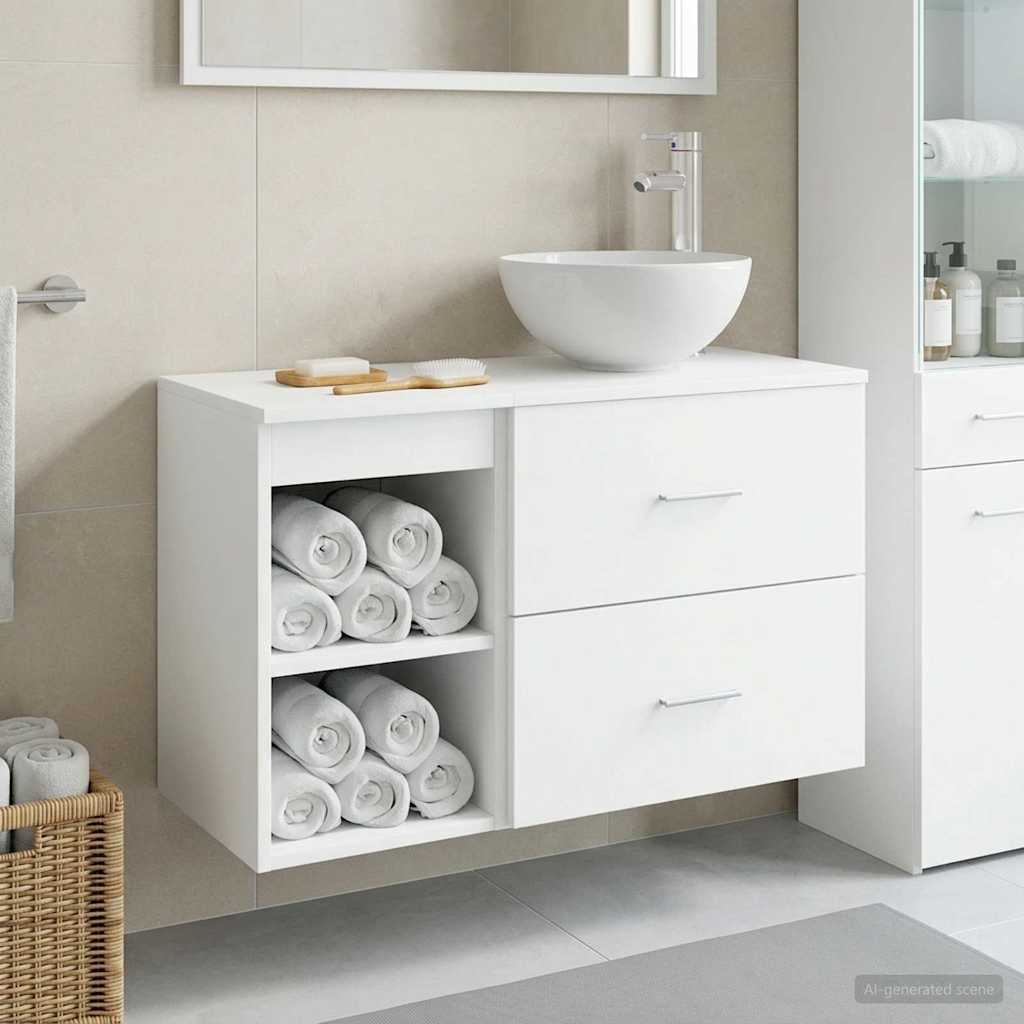 Ensemble de mobilier de salle de bain 2 pc Blanc - XIOS