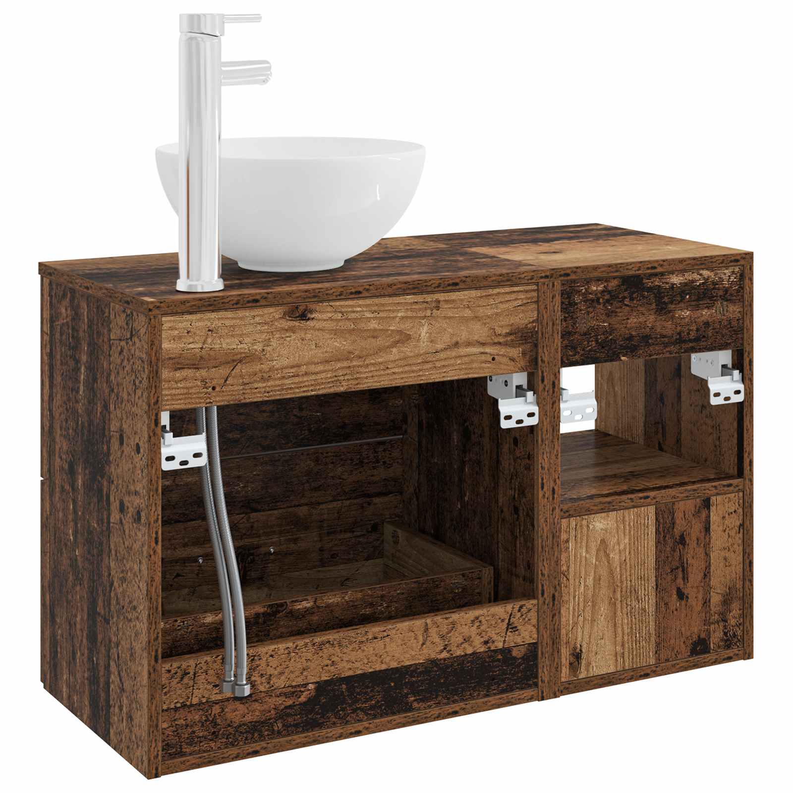 Ensemble de mobilier de salle de bain 2 pc Bois ancien
