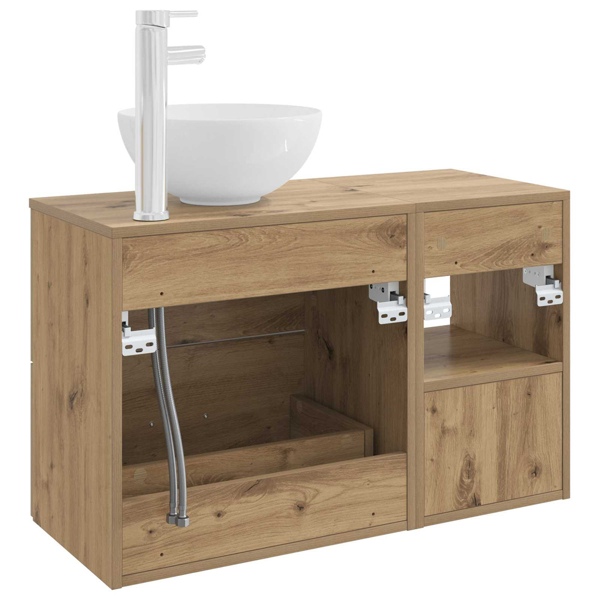 Ensemble de mobilier de salle de bain 2 pc Chêne artisanal