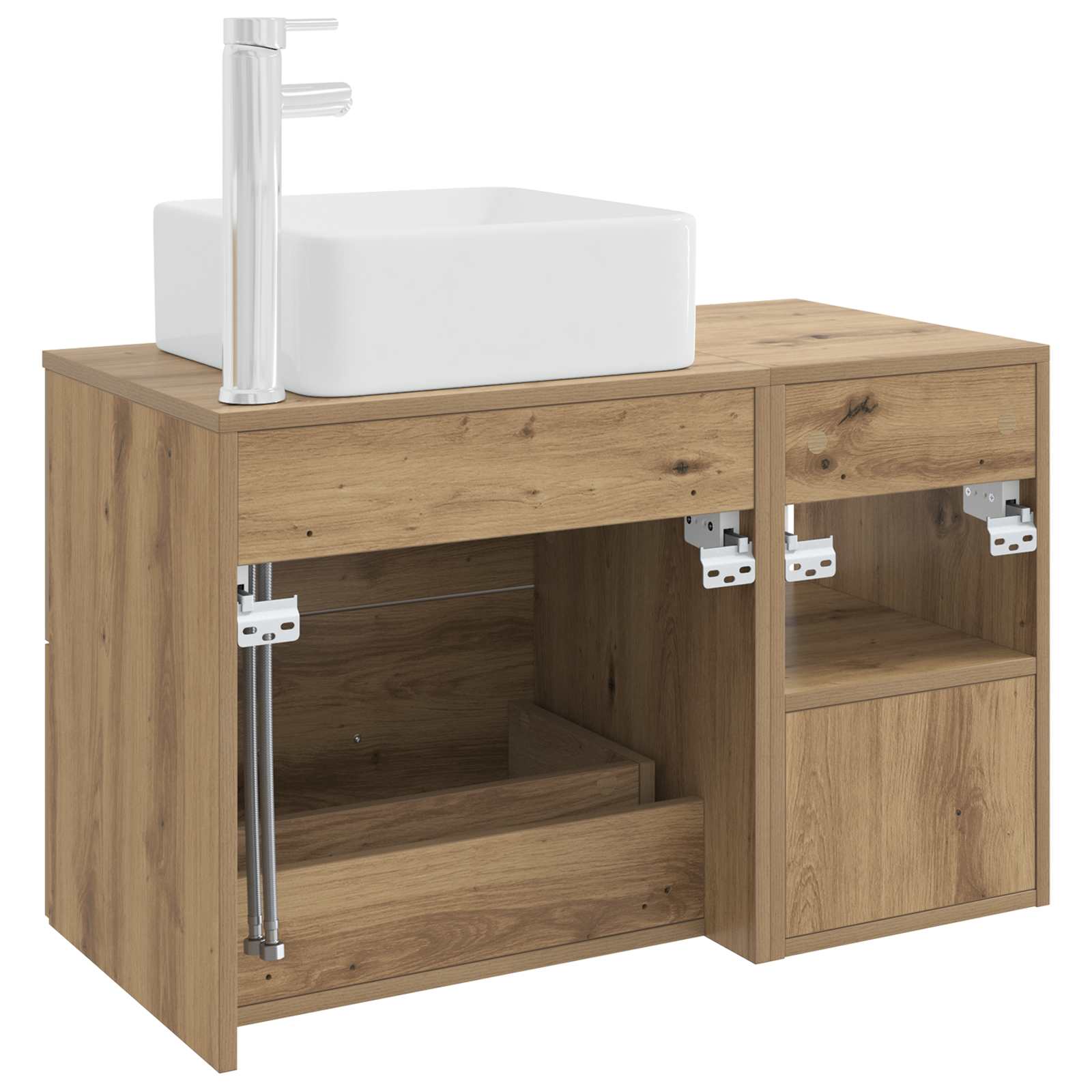 Ensemble de mobilier de salle de bain 2 pc Chêne artisanal